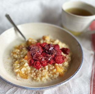 Vegansk risgrynsgröt med pumpa