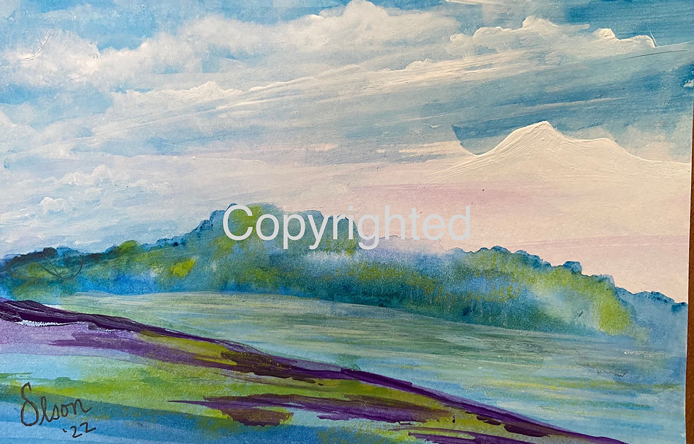 Purple Valley with Mountain