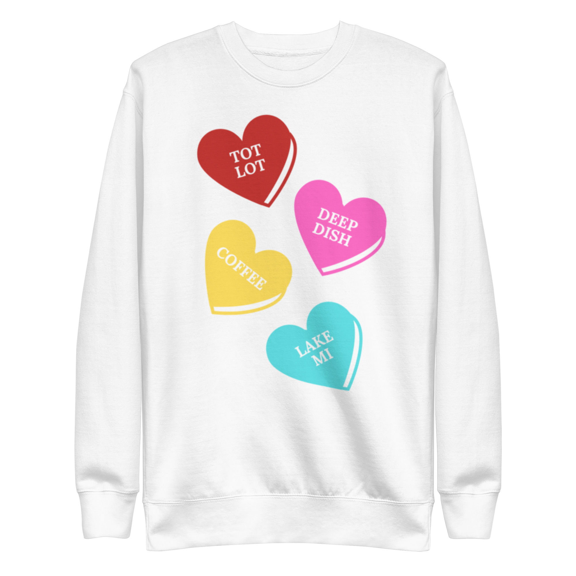North Shore Candy Hearts Unisex Premium Sweatshirt
