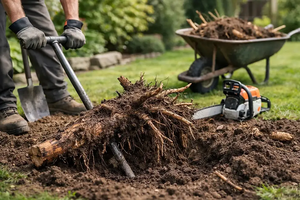 Ta bort rötter i trädgården på rätt sätt