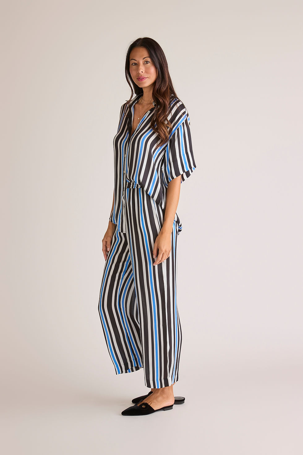 The Boyfriend Shirt with Straight Bottom Set