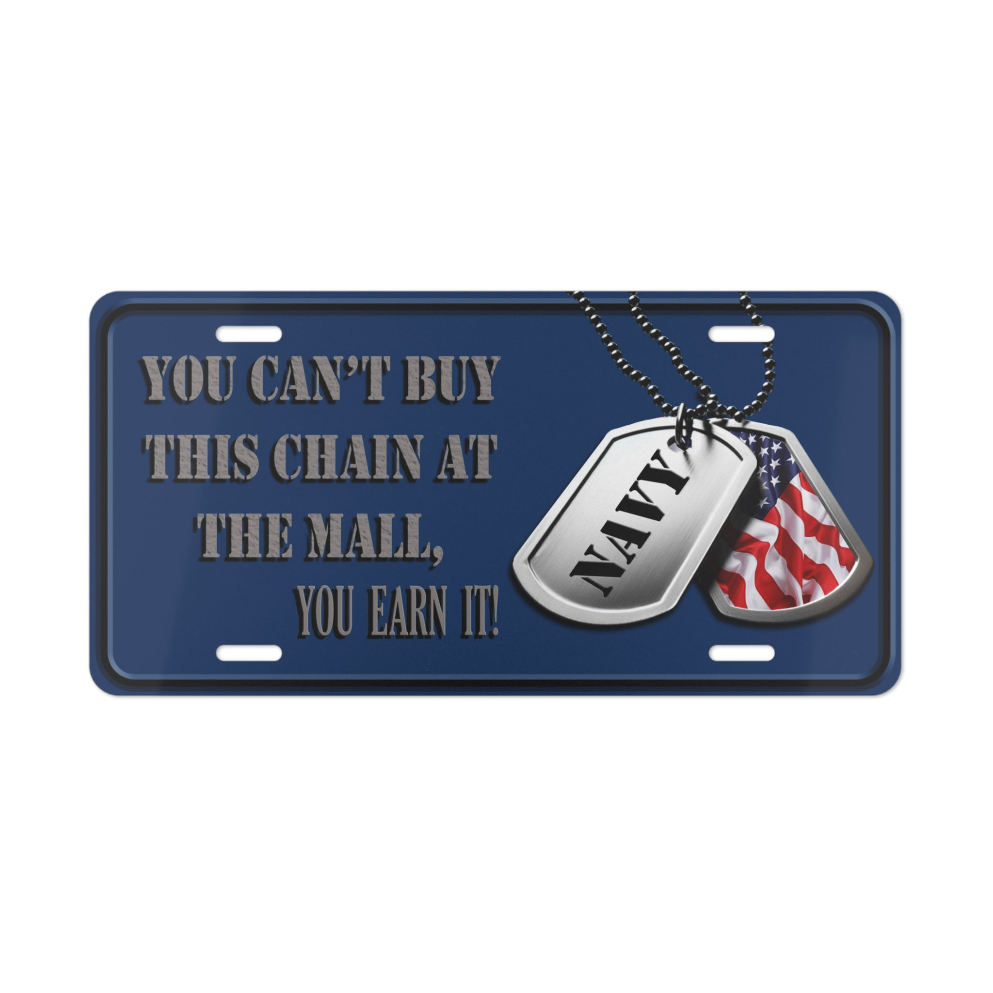 Navy-Custom License Plate