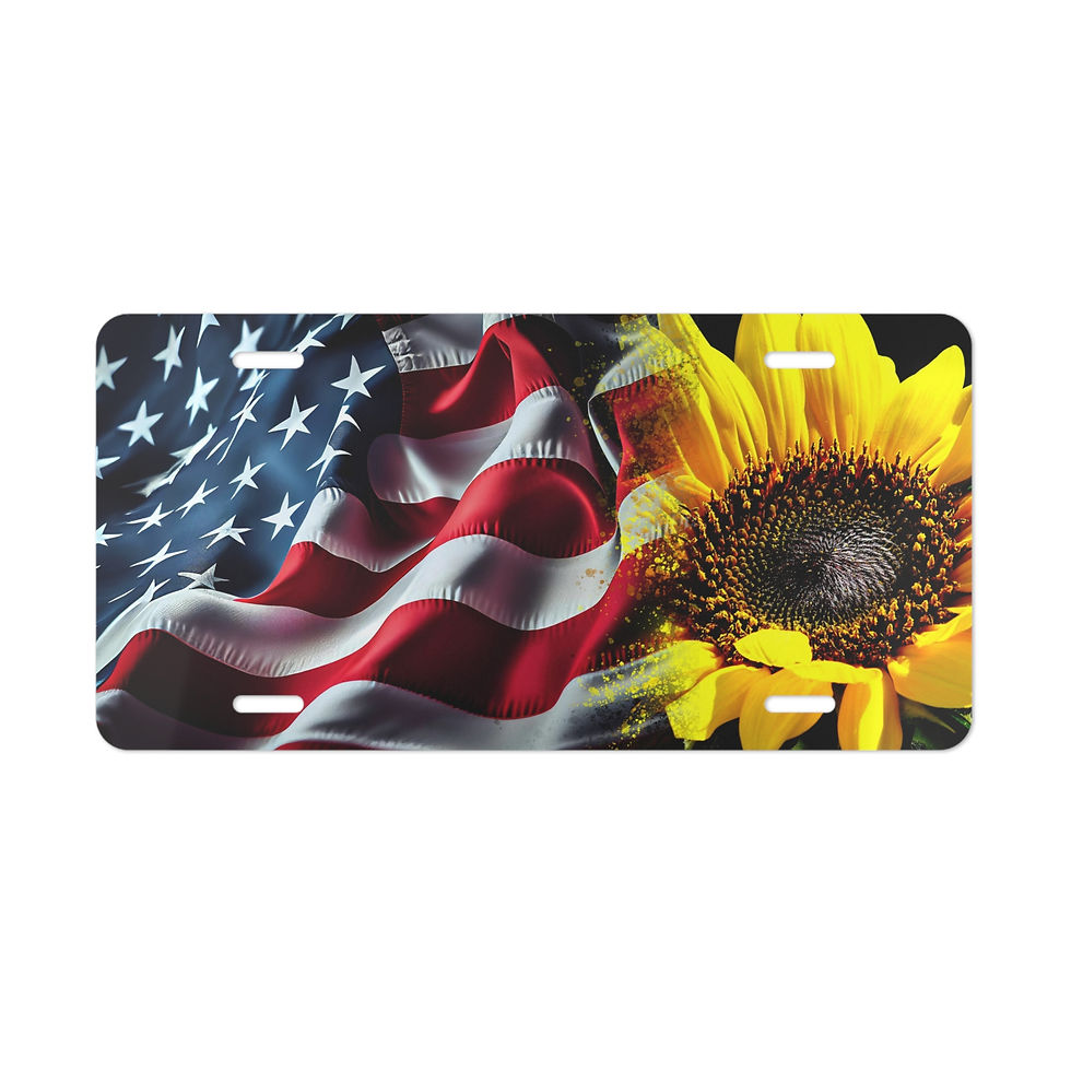 Sunflower USA Custom License Plate