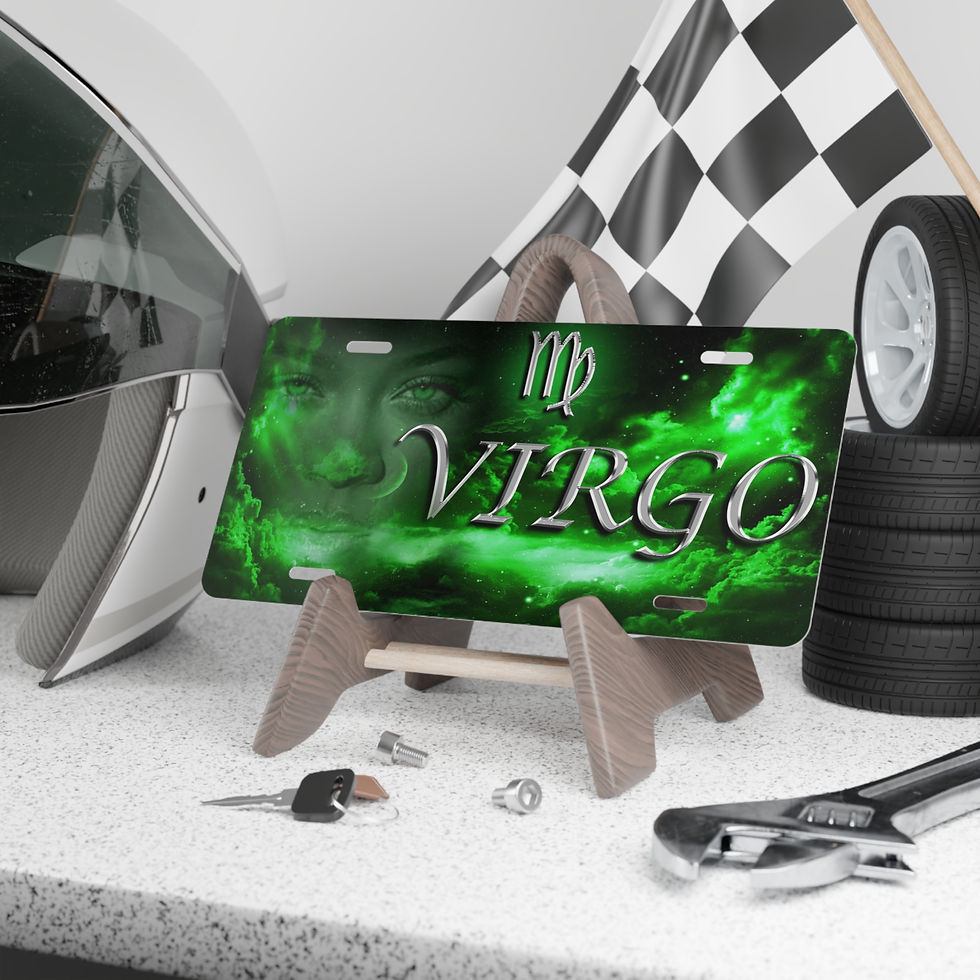 Virgo Custom License Plate On Easle