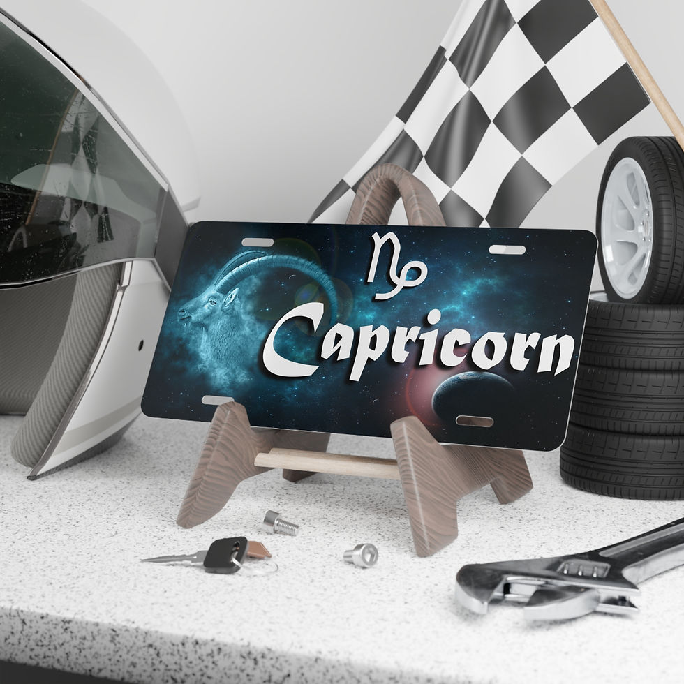 Capricorn Custom License Plate On Easle