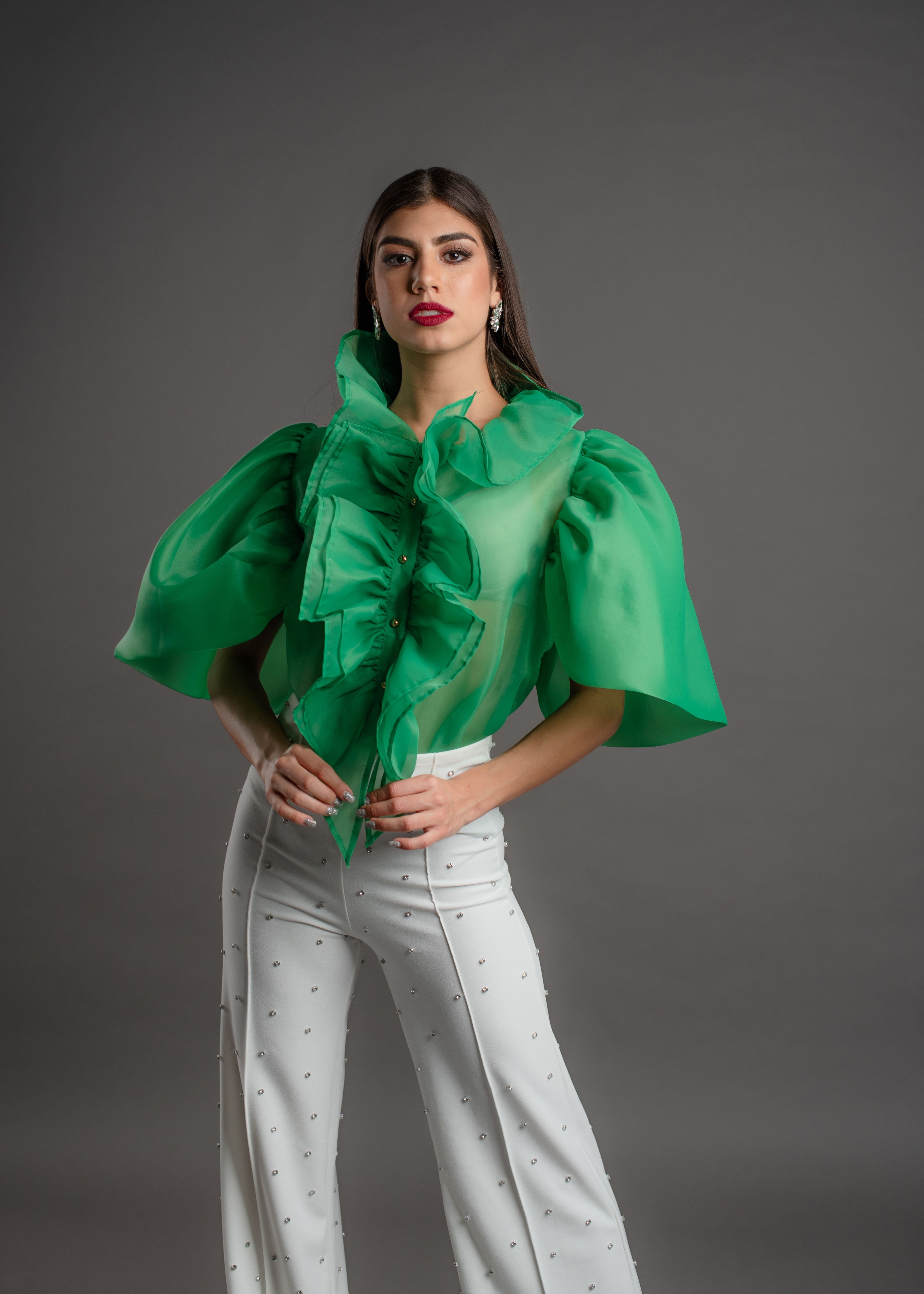 GREEN BLOUSE