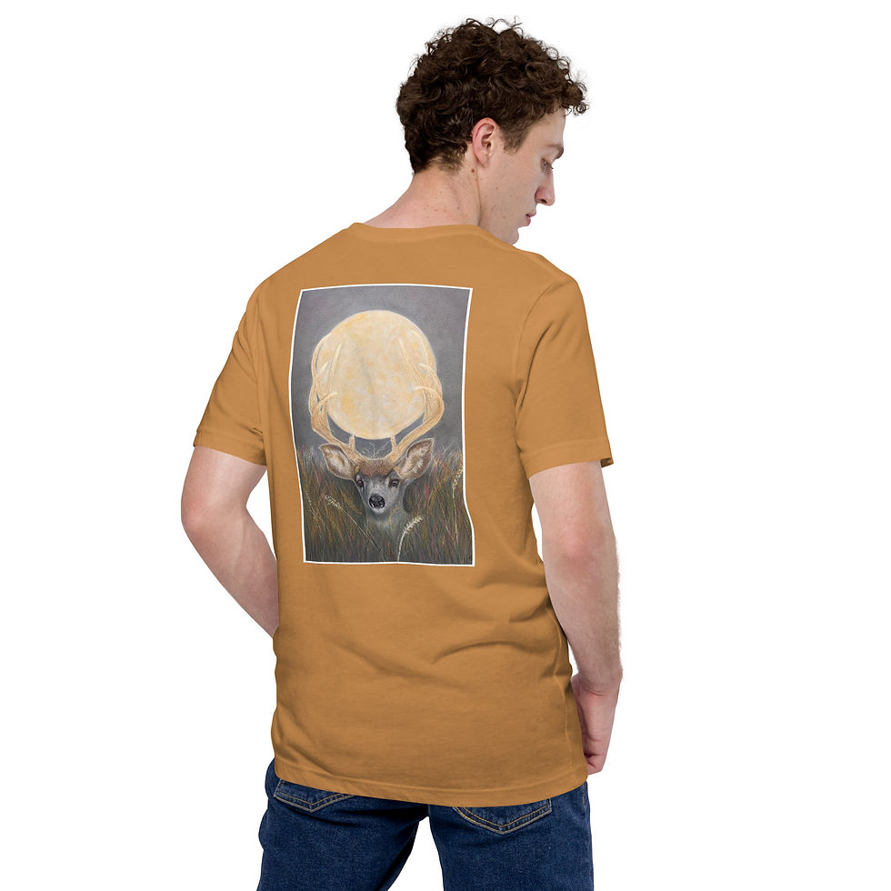 Thumbnail: Full Buck Moon Back Unisex t-shirt