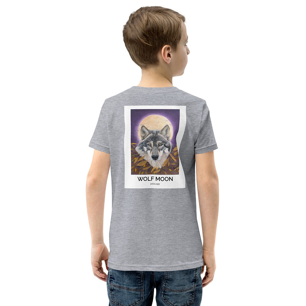 Thumbnail: Wolf Moon Youth Short Sleeve T-Shirt