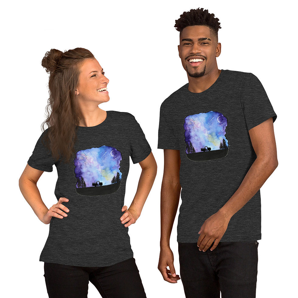 Thumbnail: Watching Stars Short-Sleeve Unisex T-Shirt