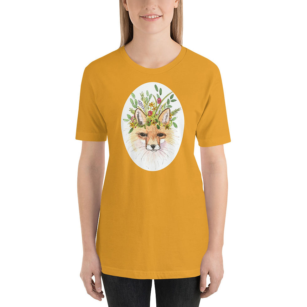 Thumbnail: Floral Foxy Short-Sleeve Unisex T-Shirt