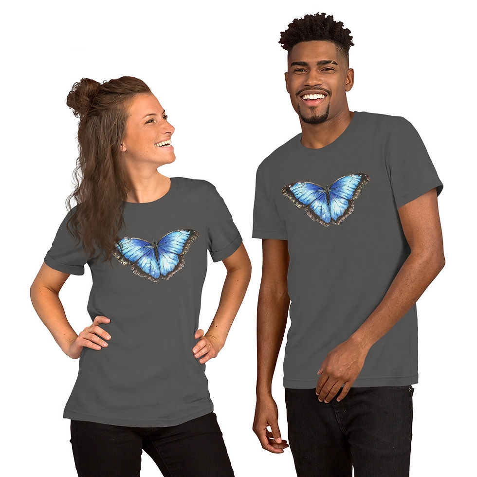 Thumbnail: Blue Butterfly Short-Sleeve Unisex T-Shirt