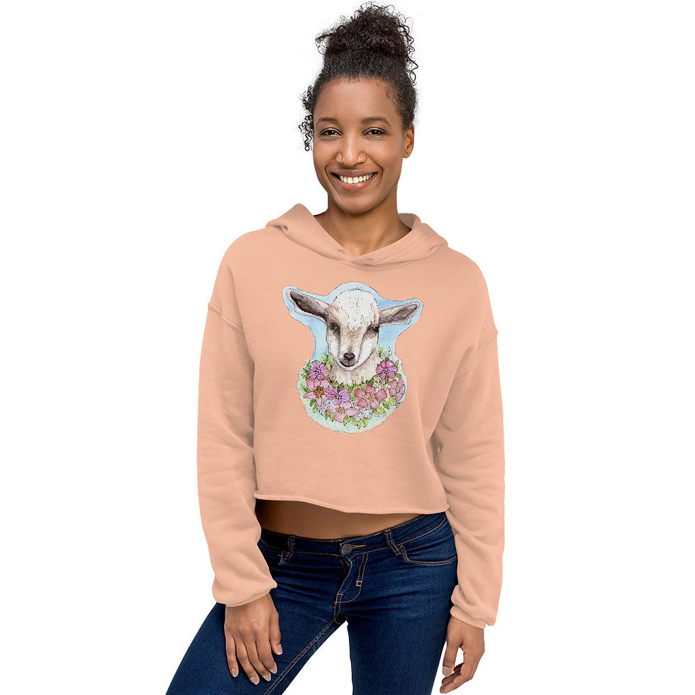 Thumbnail: Gracie Goat Crop Hoodie