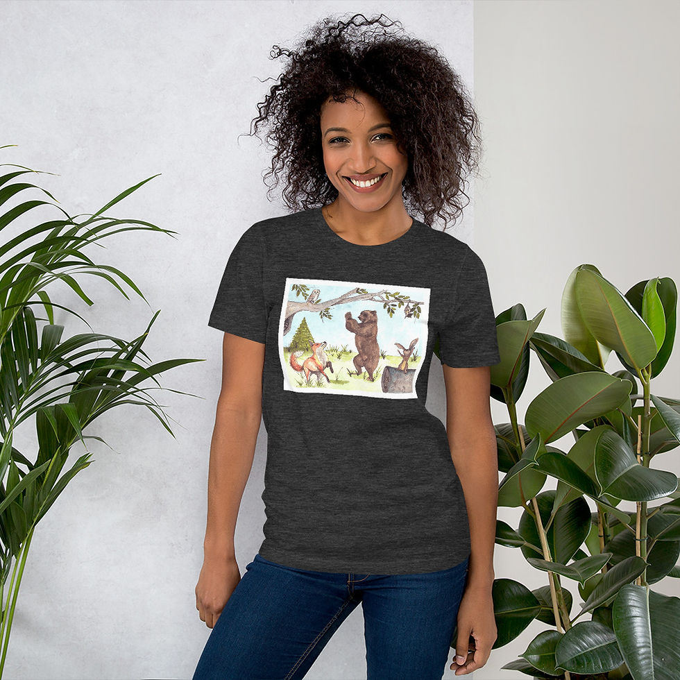 Thumbnail: Fox and Bear Dance PartynShort-Sleeve Unisex T-Shirt