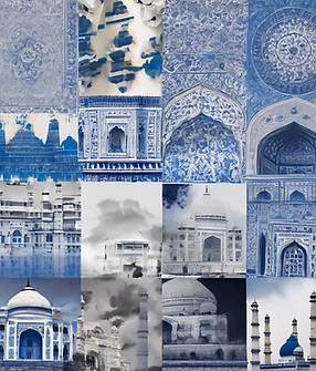 across India, use only blue and white as the colour scheme.jpg