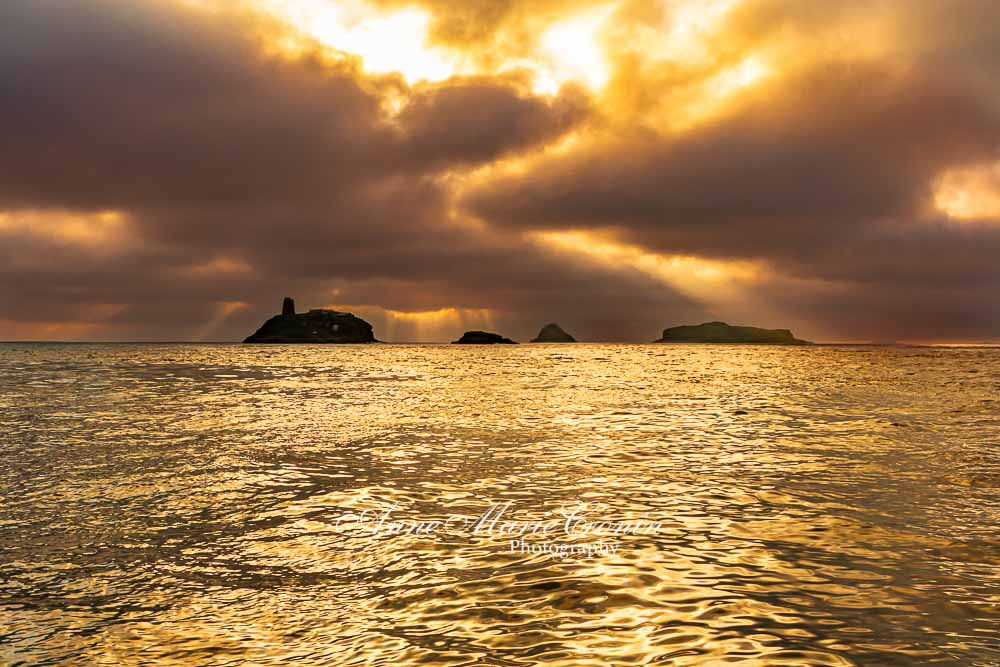 Sunset over the Bull, Cow and Calf Rock off Dursey Island, Beara, West Cork