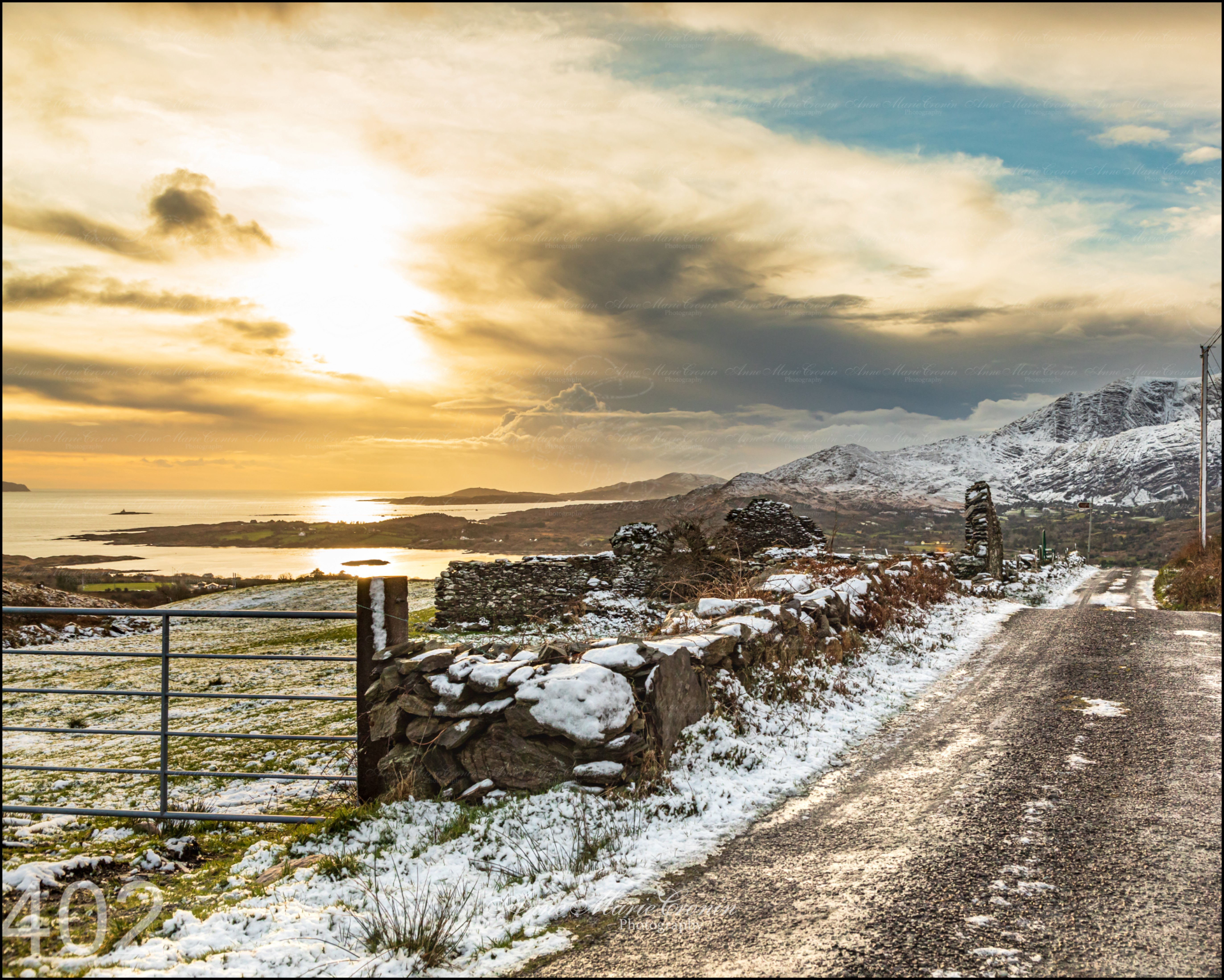 Snow on Massmount Church, Adrigole, Beara, West Cork