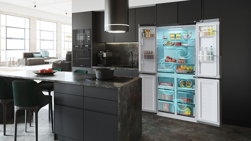 Thumbnail: Cecotec American Fridge 4 Glass Doors 490 L Bolero CoolMarket 4D 490 Glass E.