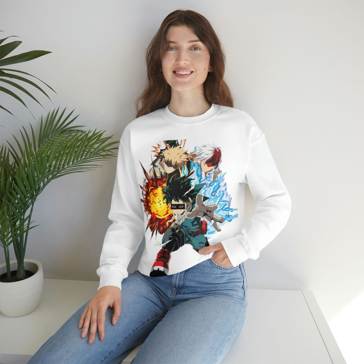 Do they have Sharingan_MHA - Unisex Heavy Blend™ Crewneck Sweatshirt