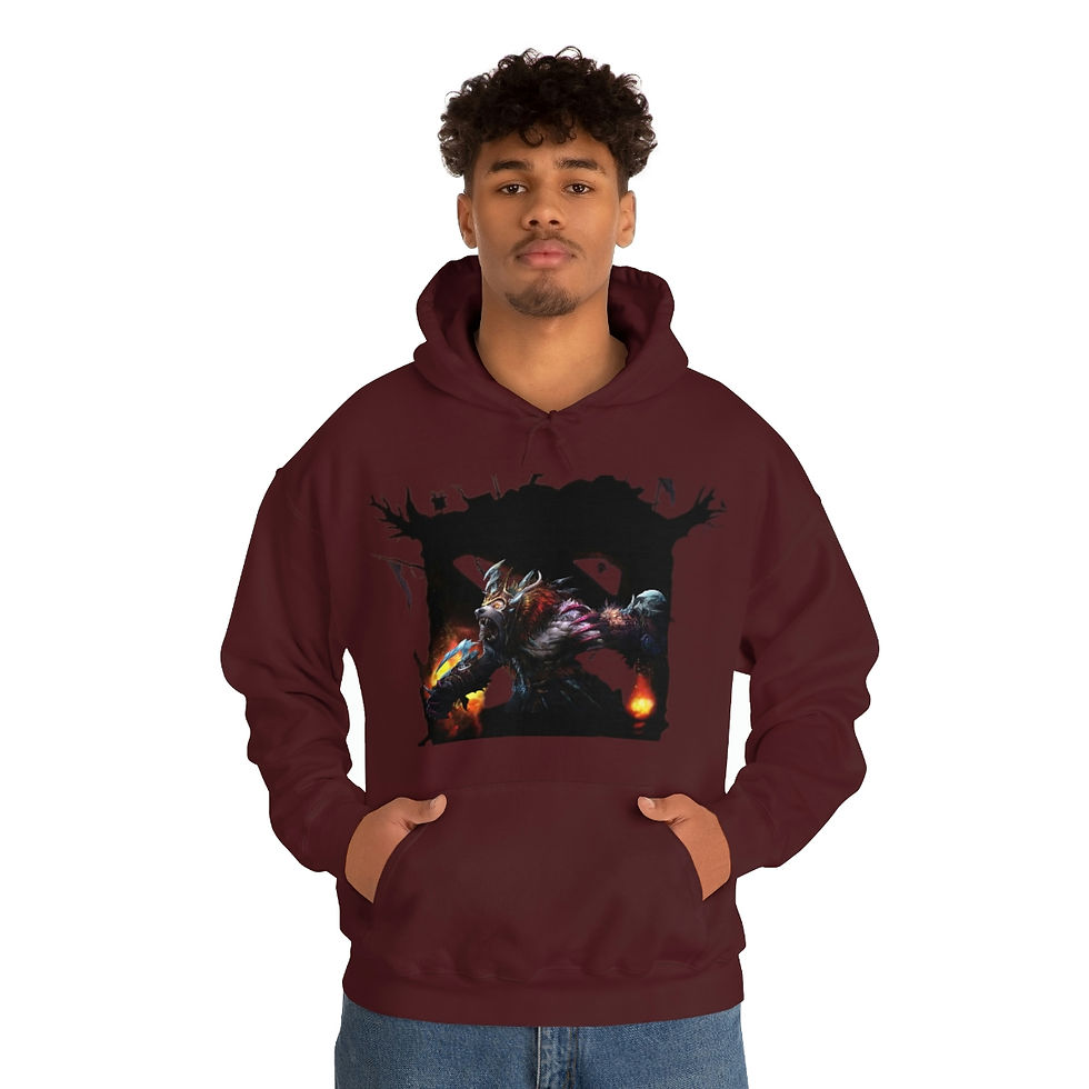 Thumbnail: Ursa The Bad Bear_Unisex Heavy Blend™ Hooded Sweatshirt