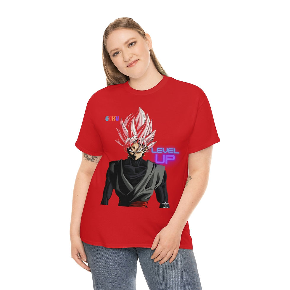 Thumbnail: Goku Level up - Unisex Heavy Cotton Tee