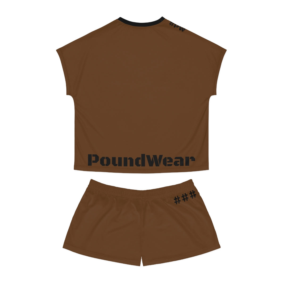 Women's Short Loungewear Set - Brown