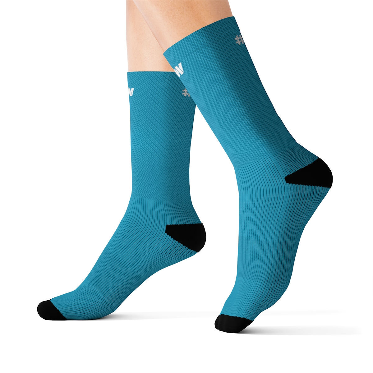 #PoundWear Socks - Teal/White