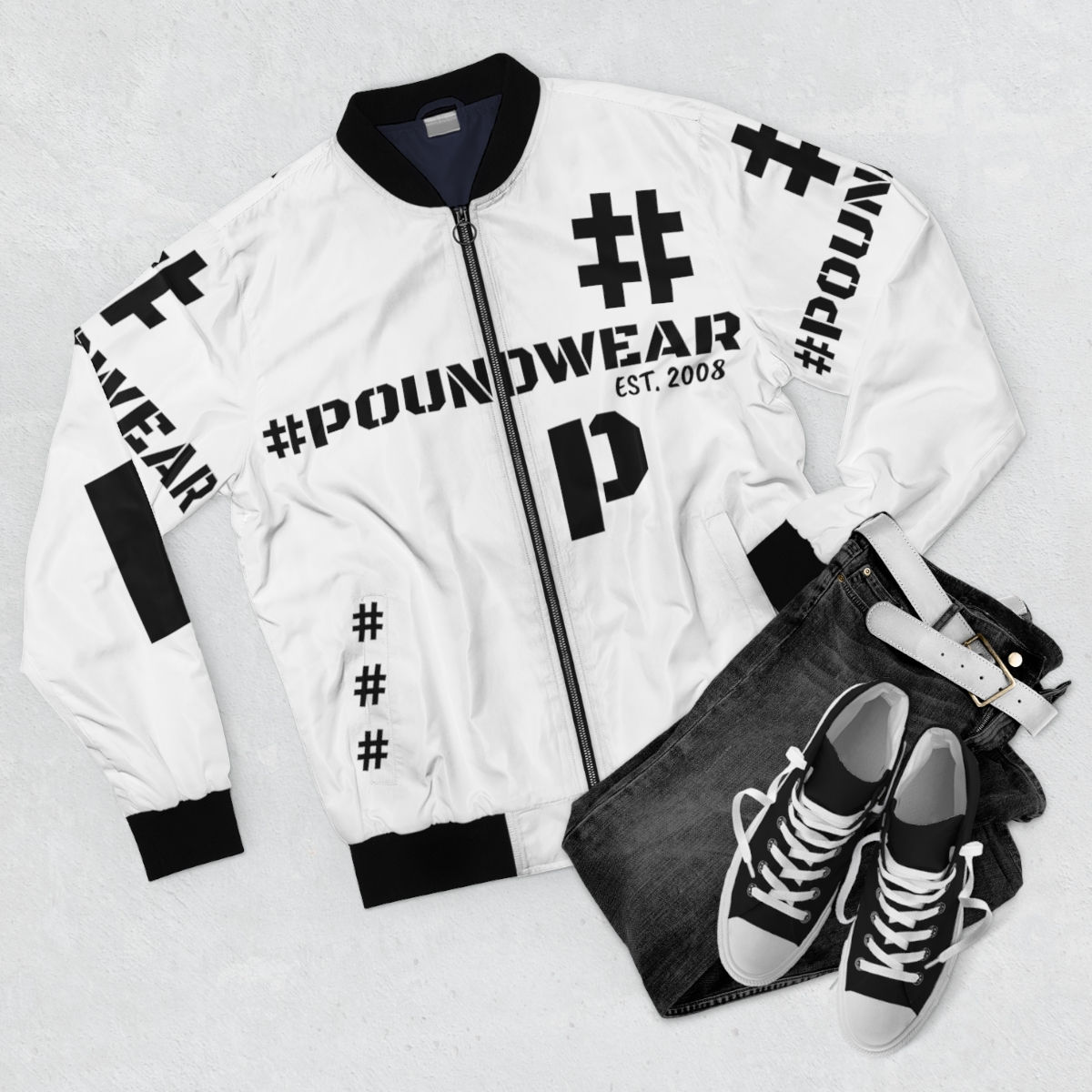 #PoundWear Bomber Jacket - White
