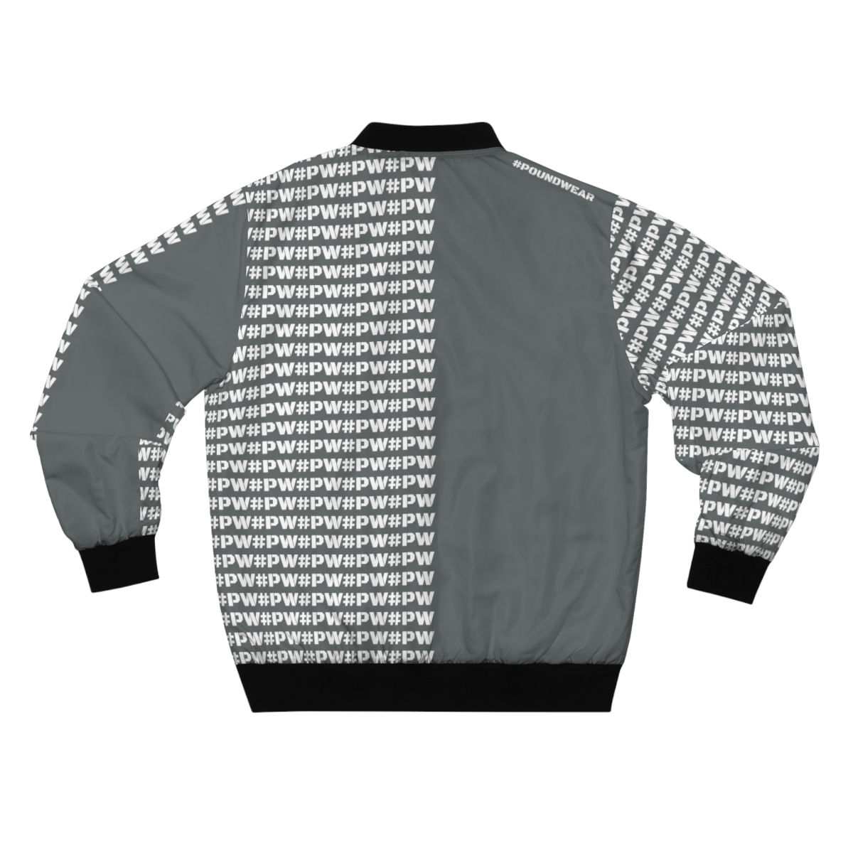#PW Bomber Jacket - Dark Grey/White (AOP)