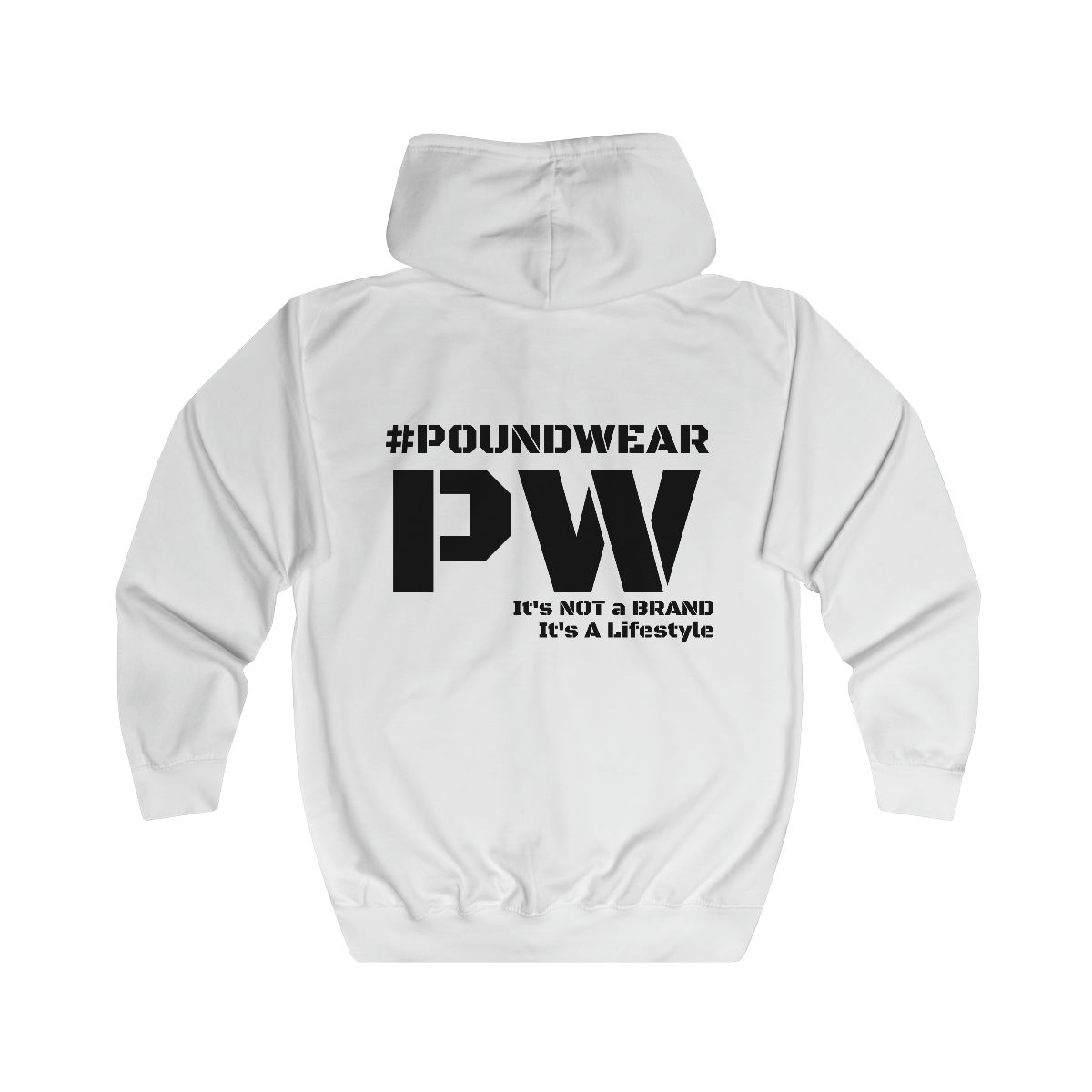 Unisex Full Zip Hoodie - White