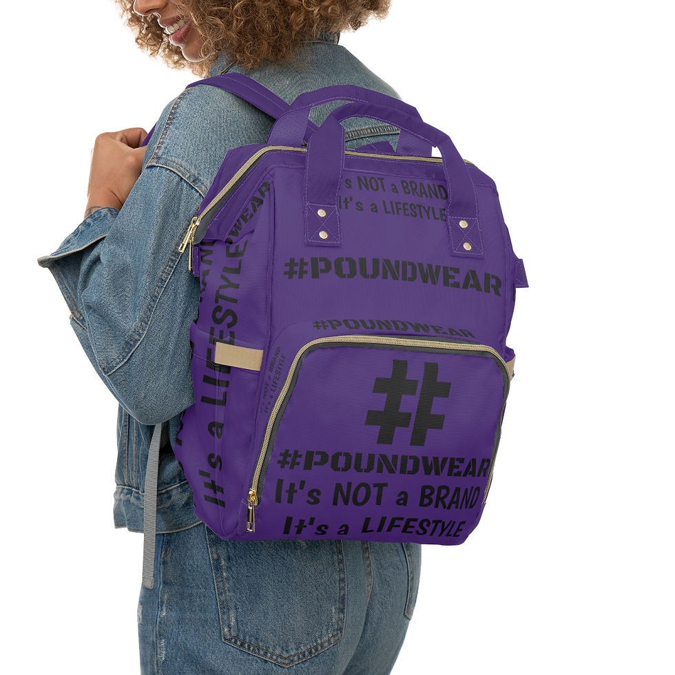 Thumbnail: Multifunctional Backpack - Purple/Black