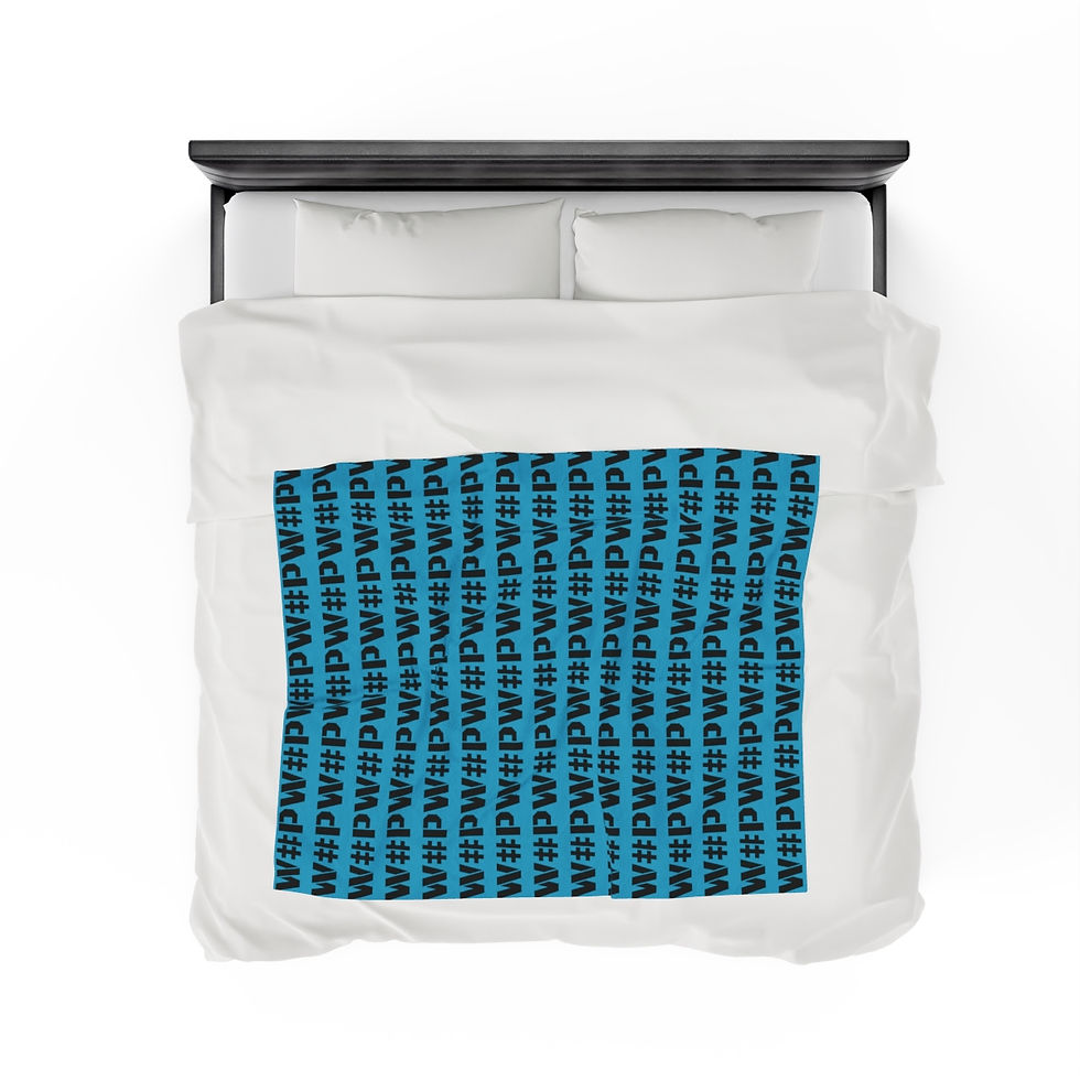 Thumbnail: #PW Velveteen Plush Blanket - Teal