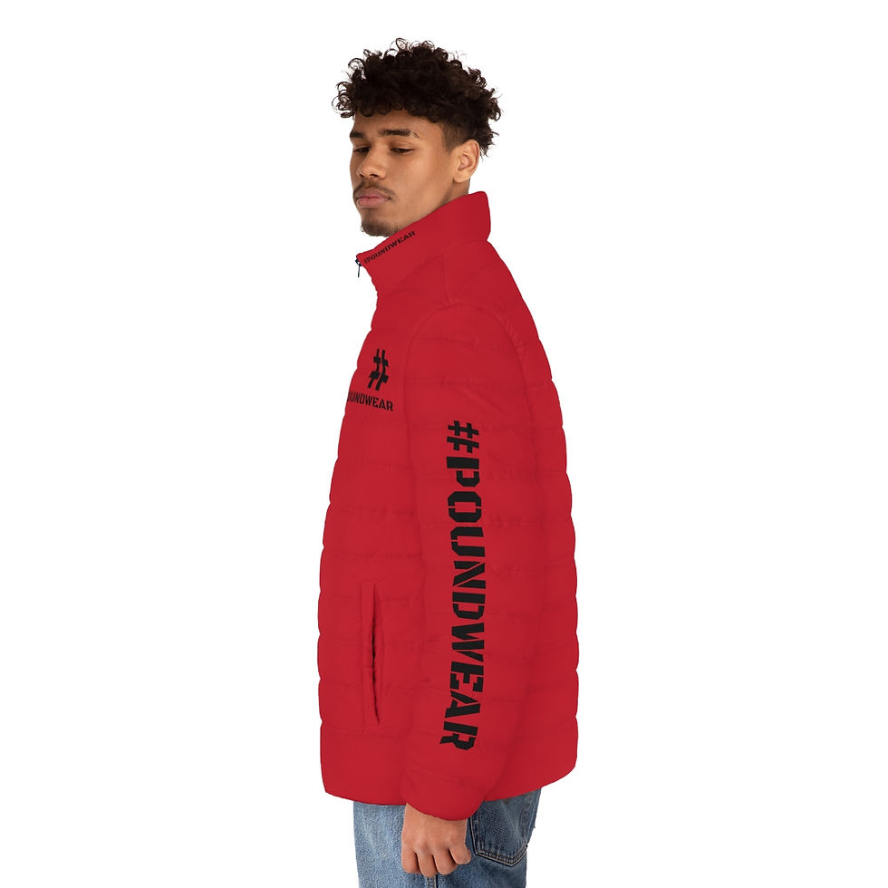 Thumbnail: Puffer Jacket - Red/Black