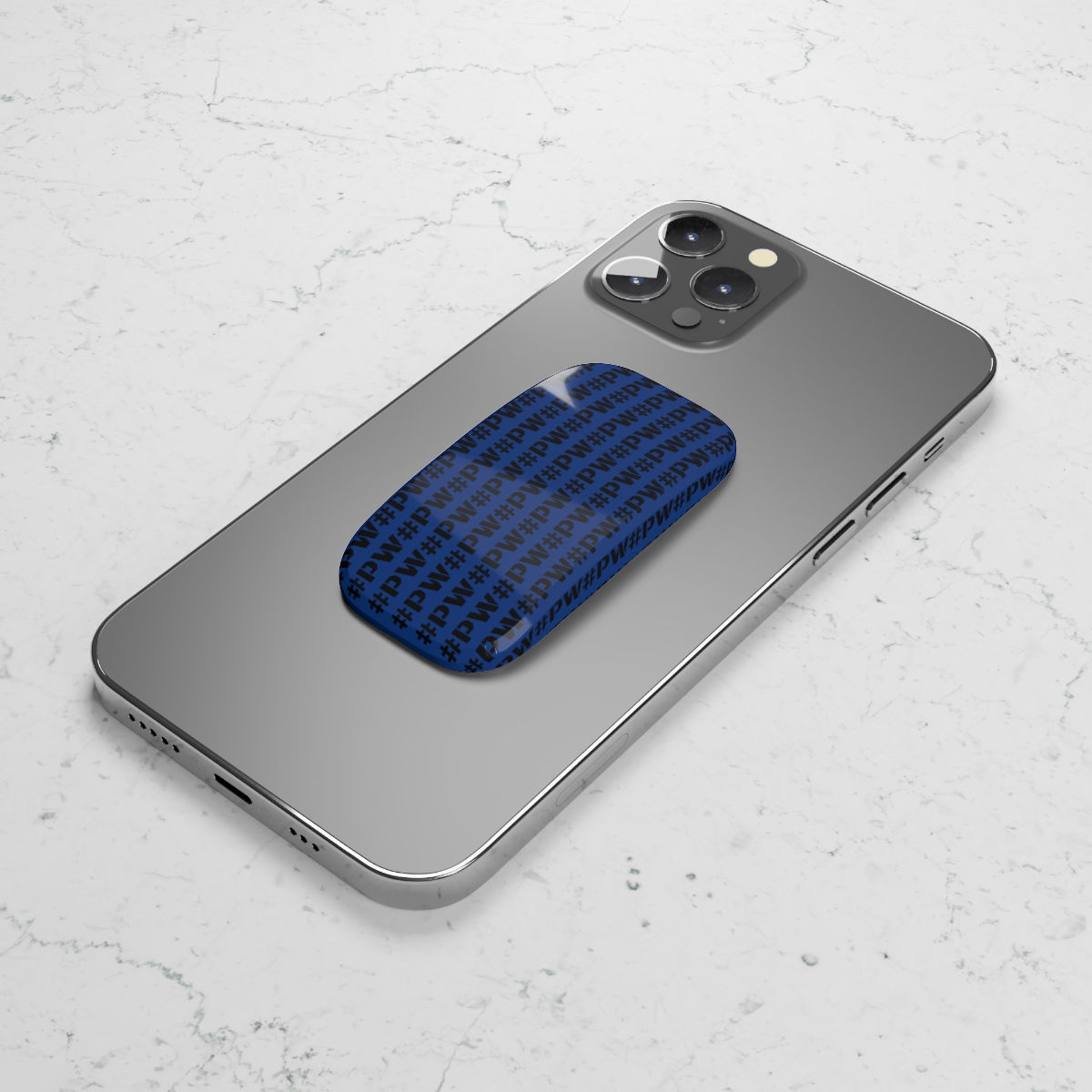 #PW Phone Click-On Grip - Blue