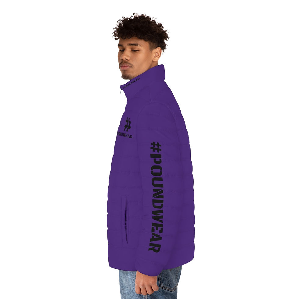 Thumbnail: Puffer Jacket - Purple/Black