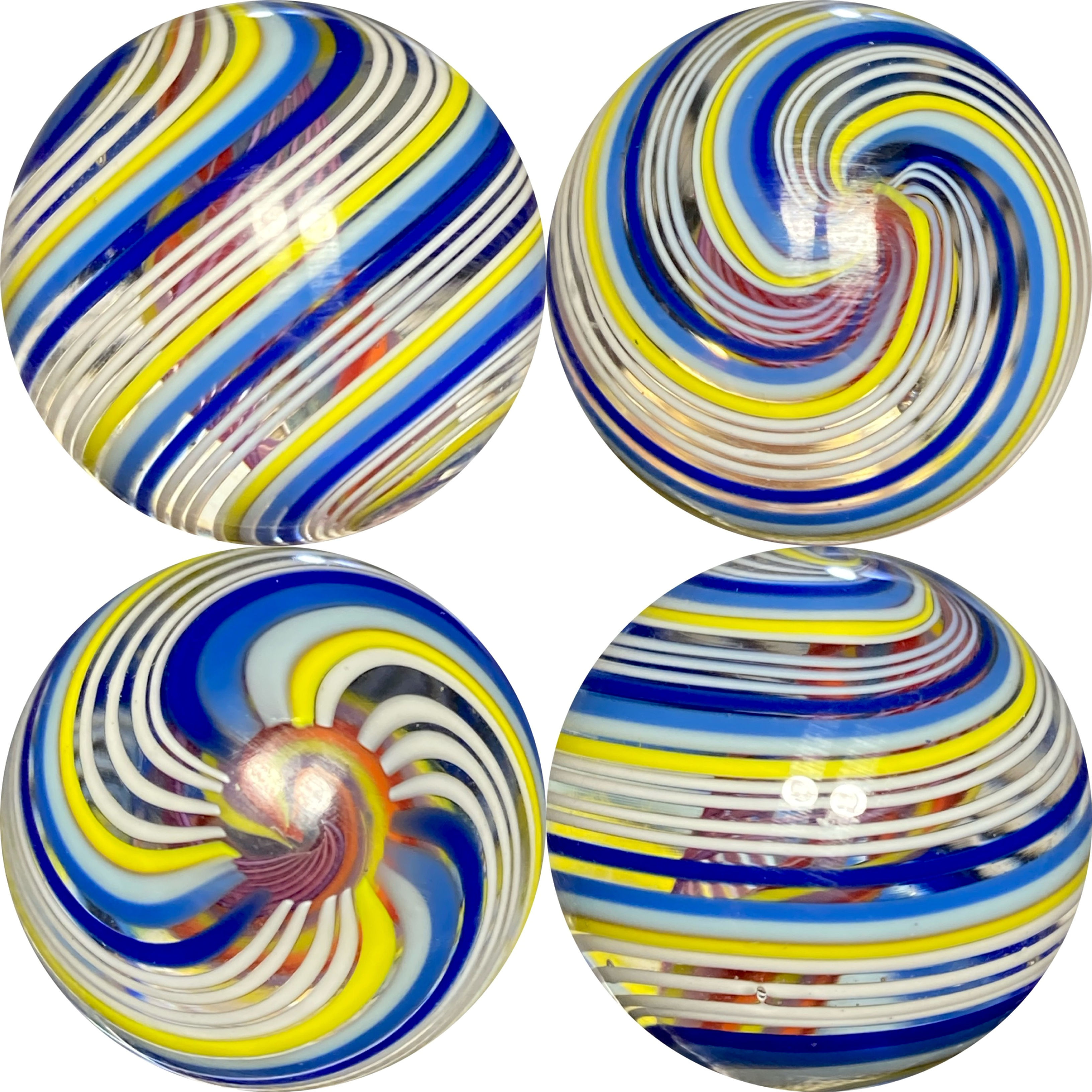 LARGE .940" ARTIST MADE GLASS MARBLE, unsigned. Mint.