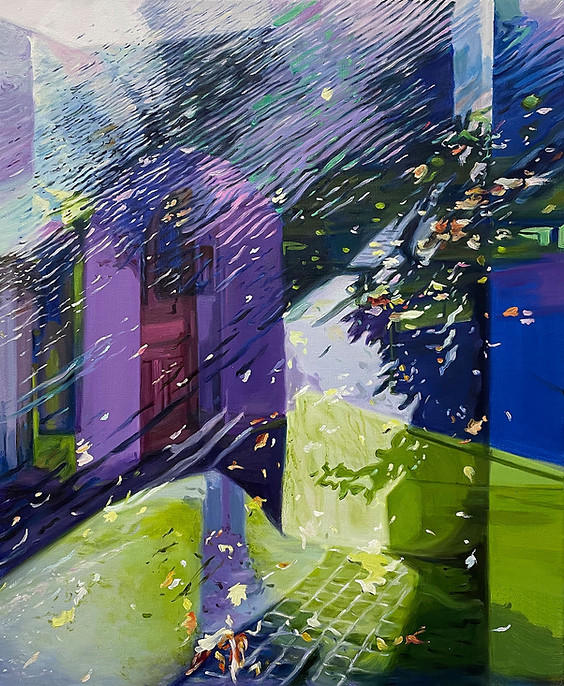 Purple door, 53x943cm, Oil on Canvas, 2025