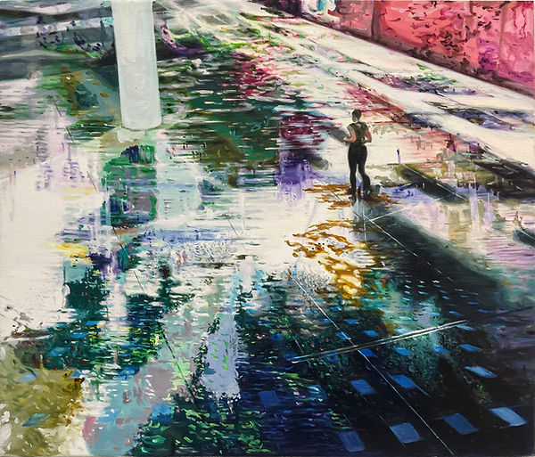 Jogging, 2022, 43x53cm, Oil on Canvas.jpg