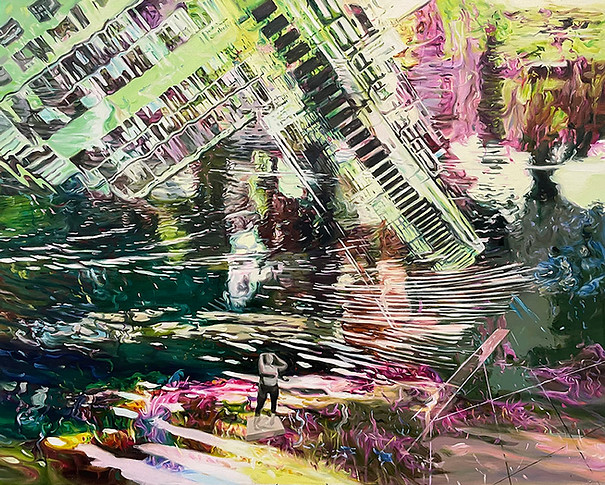 Mannequin doing Yoga2, 80x100cm, Oil on Canvas, 2023.jpg