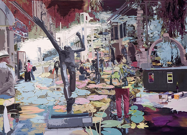 Running statue, 95x130cm, oil on canvas,2013.jpg
