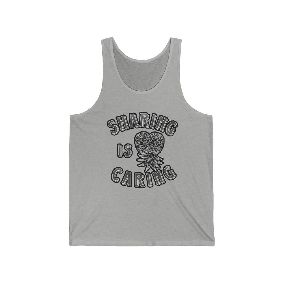 Thumbnail: Sharing is Caring Unisex Jersey Tank - Fun Summer Top
