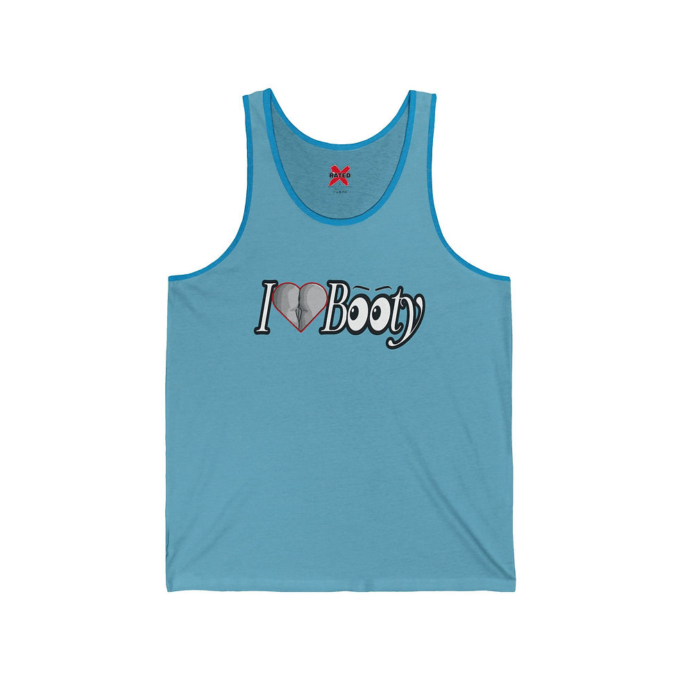 Thumbnail: I ❤️ Booty Unisex Jersey Tank - Fun & Flirty Summer Top
