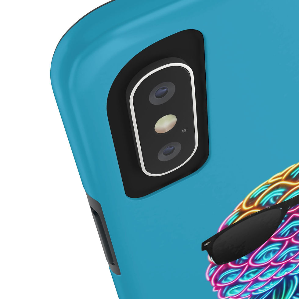 Thumbnail: Vibrant Pineapple Phone Case - Stylish & Durable Tough Case, Turquoise
