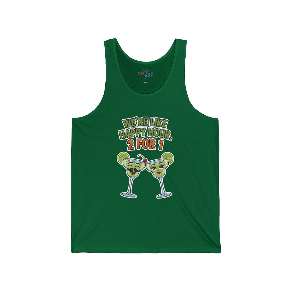 Thumbnail: Funny Happy Hour Unisex Jersey Tank