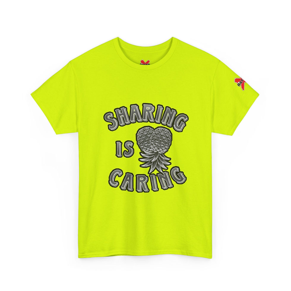 Thumbnail: Unisex Heavy Cotton Tee- Sharing B&W