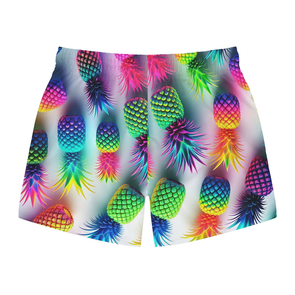 Thumbnail: Mens swim trunks- vibrant pineapples 