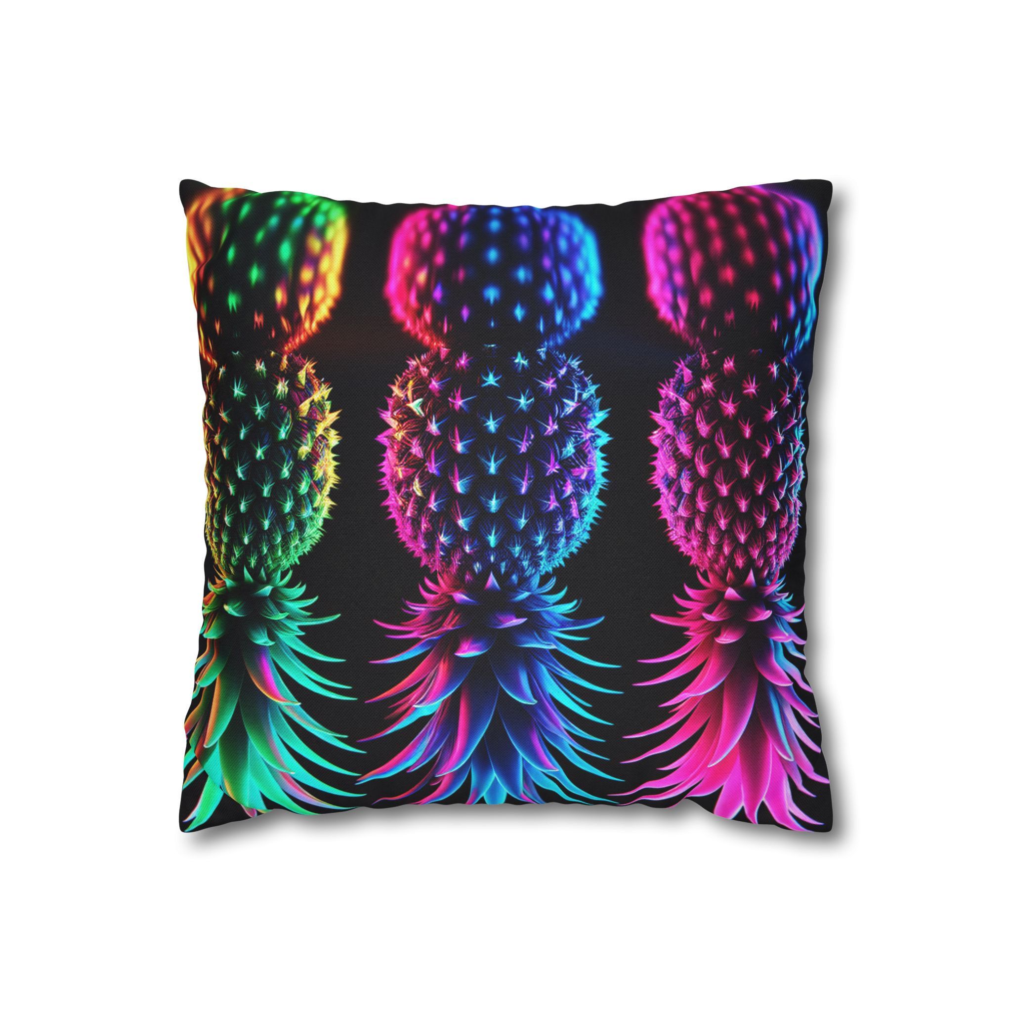 Vibrant Pineapple Art Pillowcase - Colorful Spun Polyester Home Decor