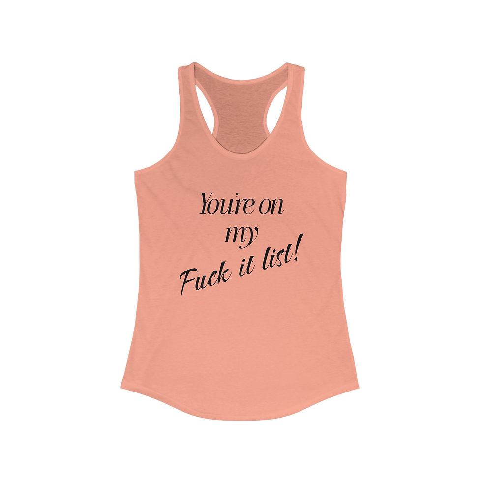 Thumbnail: Tank Top for Women - Naughty Adult Humor Racerback Tank