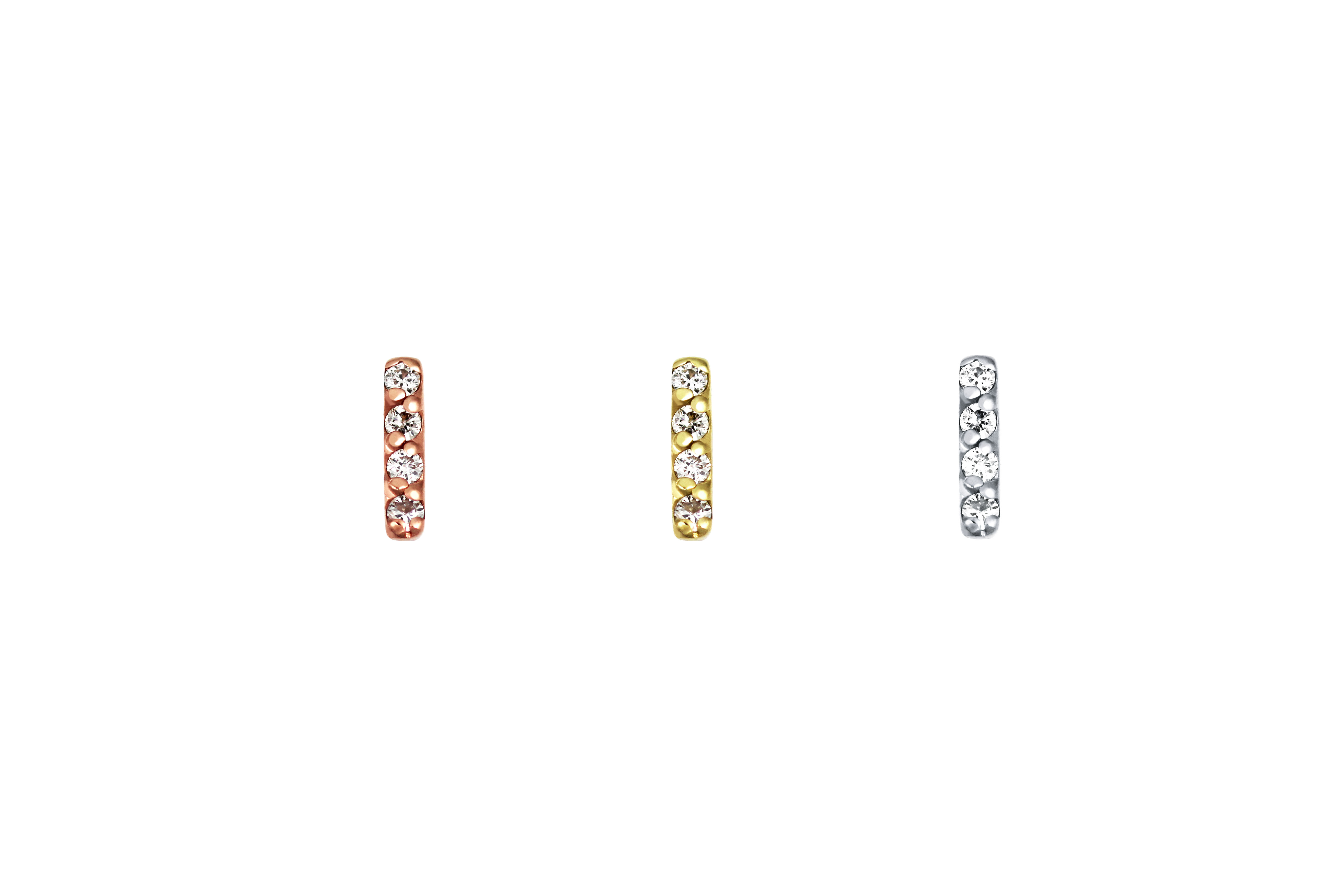 DIAMOND BAR EARRING