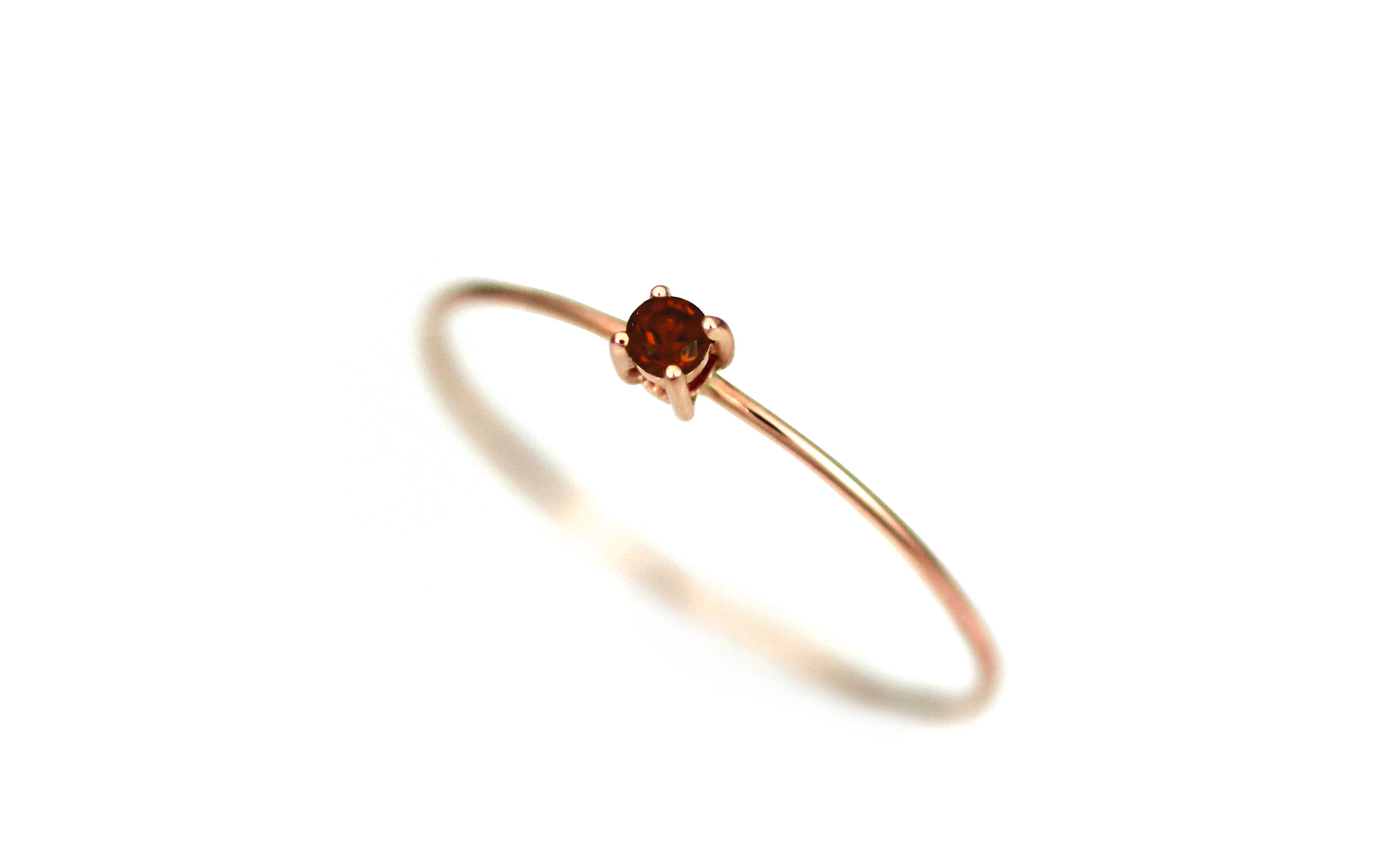 GARNET SOLITAIRE RING