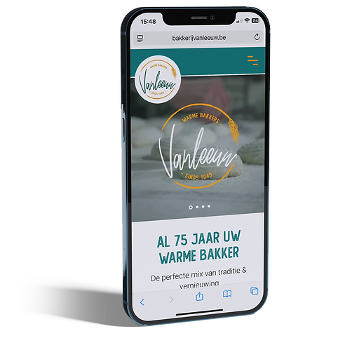 Website van Bakkerij Vanleeuw
